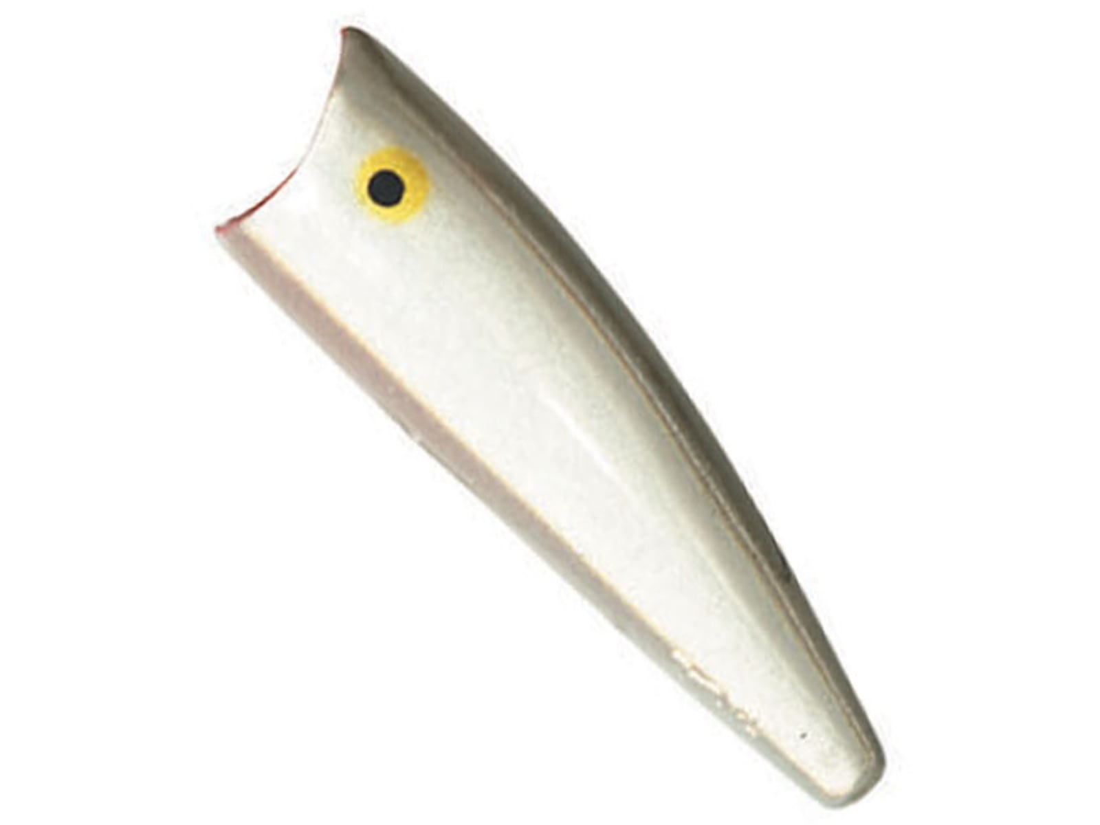 Rebel Lures Rebel P60G1 Pop-R Topwater Bait 2 1/2in 1/4 oz Floating Silver/Black P60G1