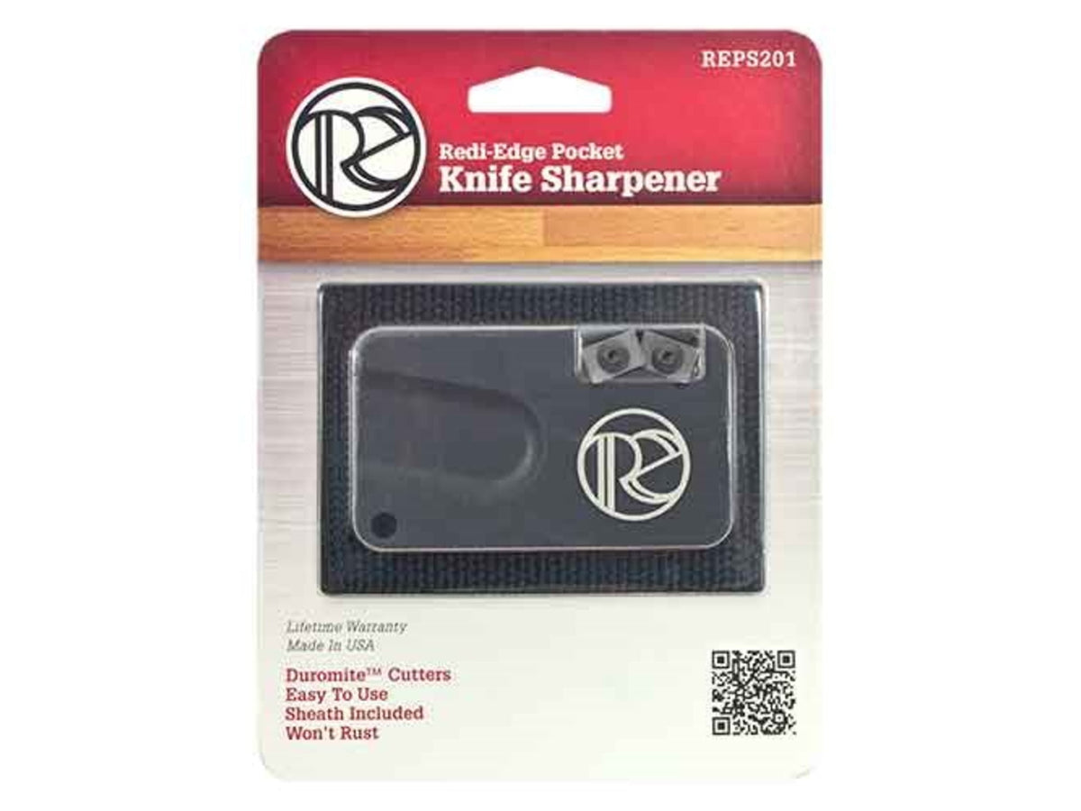 Redi-Edge REPS201BL Pocket Knife Sharpener Duromite Carbide Black