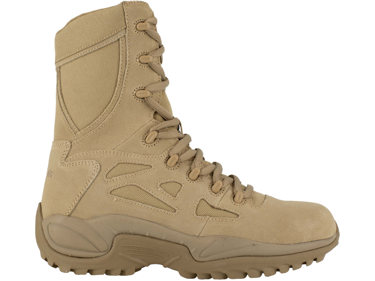 Reebok Rapid Response RB 8in. Boot - Men's Tan 10 Wide