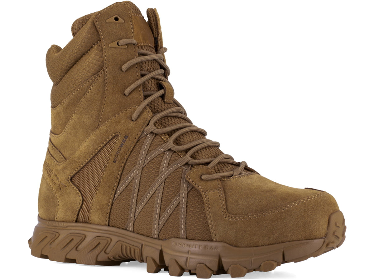 Reebok Trailgrip 8in Tactical Boots w/ Side Zipper - Men's Coyote 10 US Medium RBK-RB3462-M-10.0