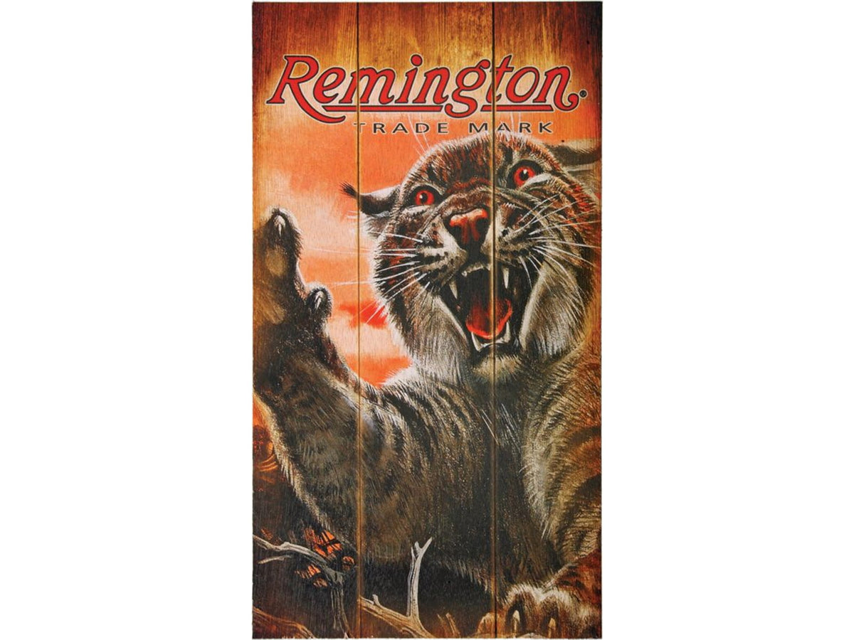 Remington Bobcat Wood Sign