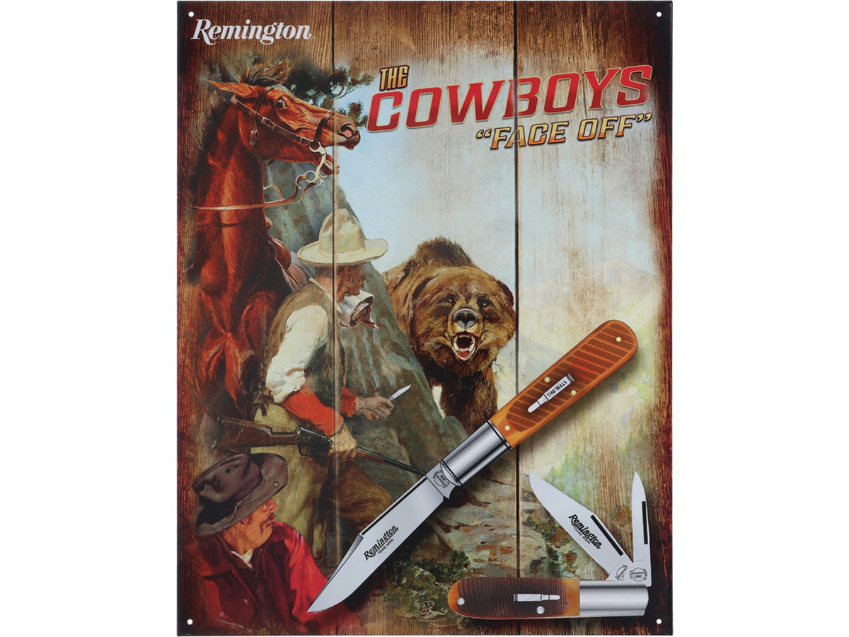 Remington Cowboy Tin Sign