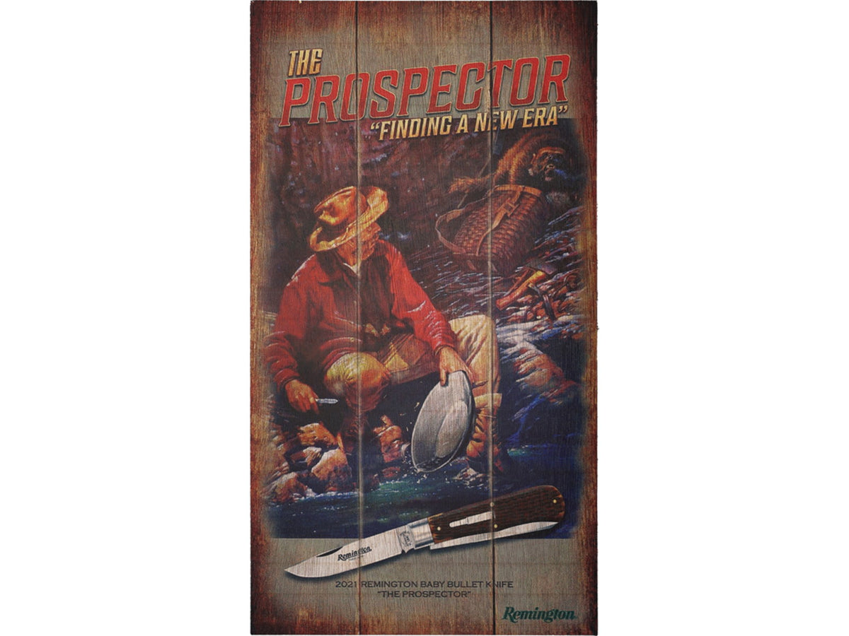Remington Prospector Wood Sign