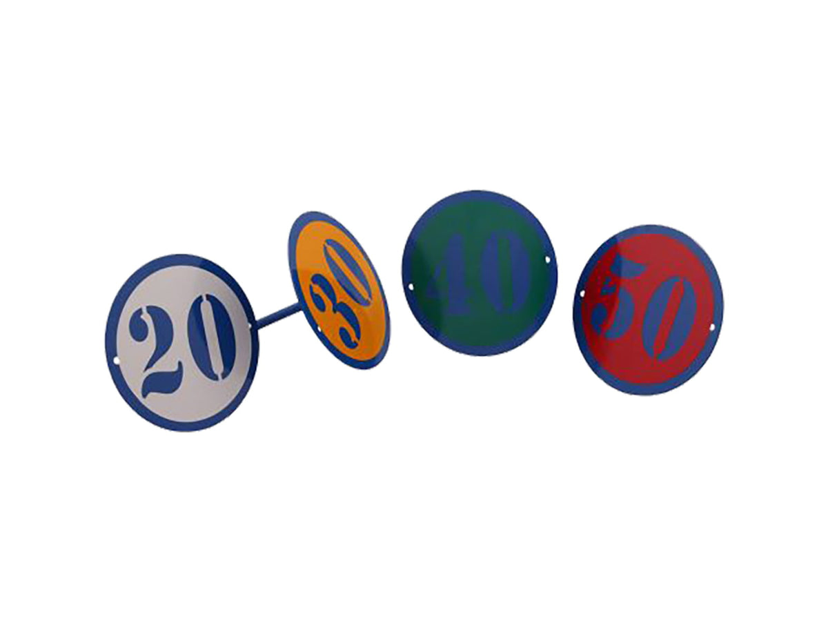 Rinehart BowTree Marked Yard Spots 4 Pack 20 30 40 50 yards Black 94617