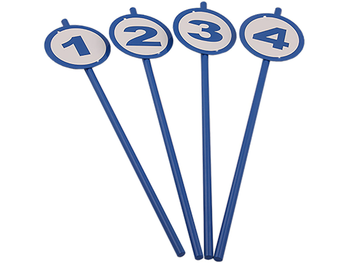 Rinehart BowTree Target Number Stake Kit 10 Pack Blue/White 96011
