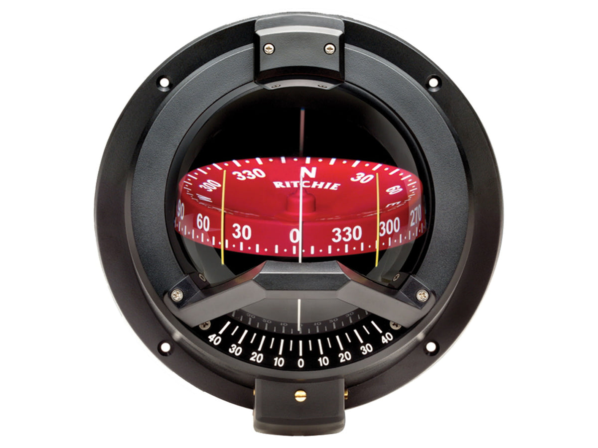 Ritchie BN-202 Navigator Compass - Bulkhead Mount - Black BN-202