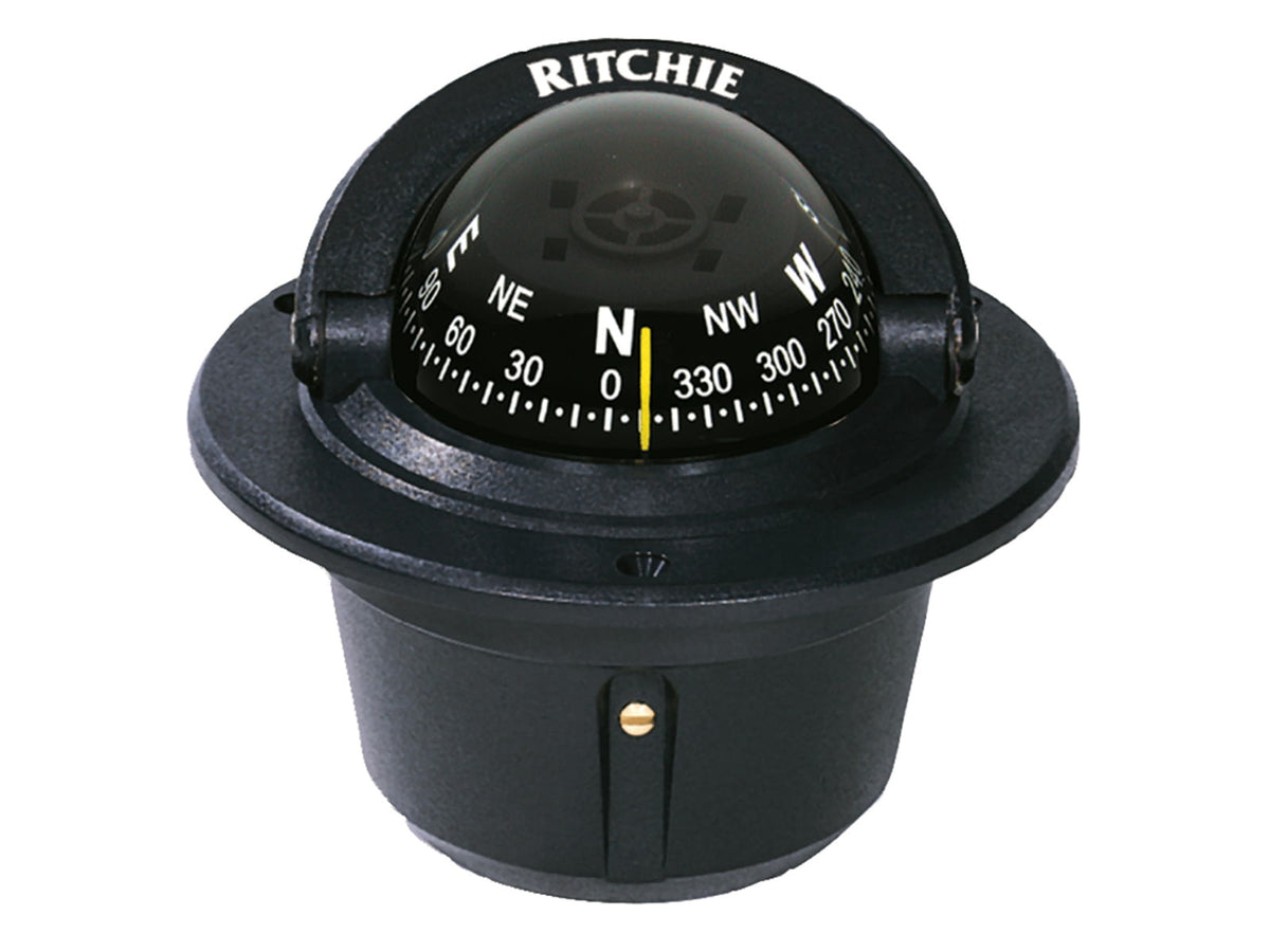 Ritchie F-50 Explorer Compass - Flush Mount - Black F-50
