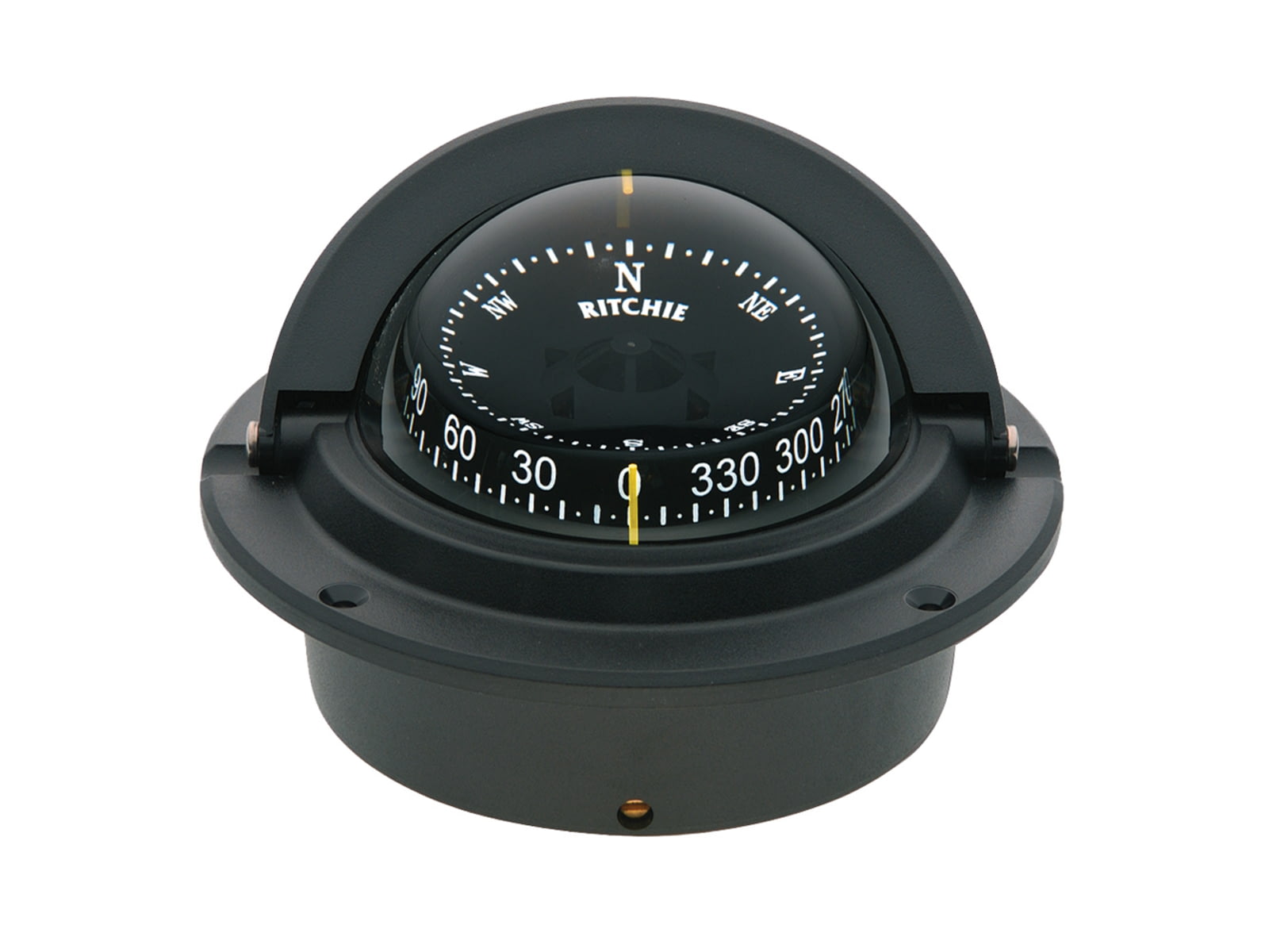 Ritchie F-83 Voyager Compass - Flush Mount - Black F-83