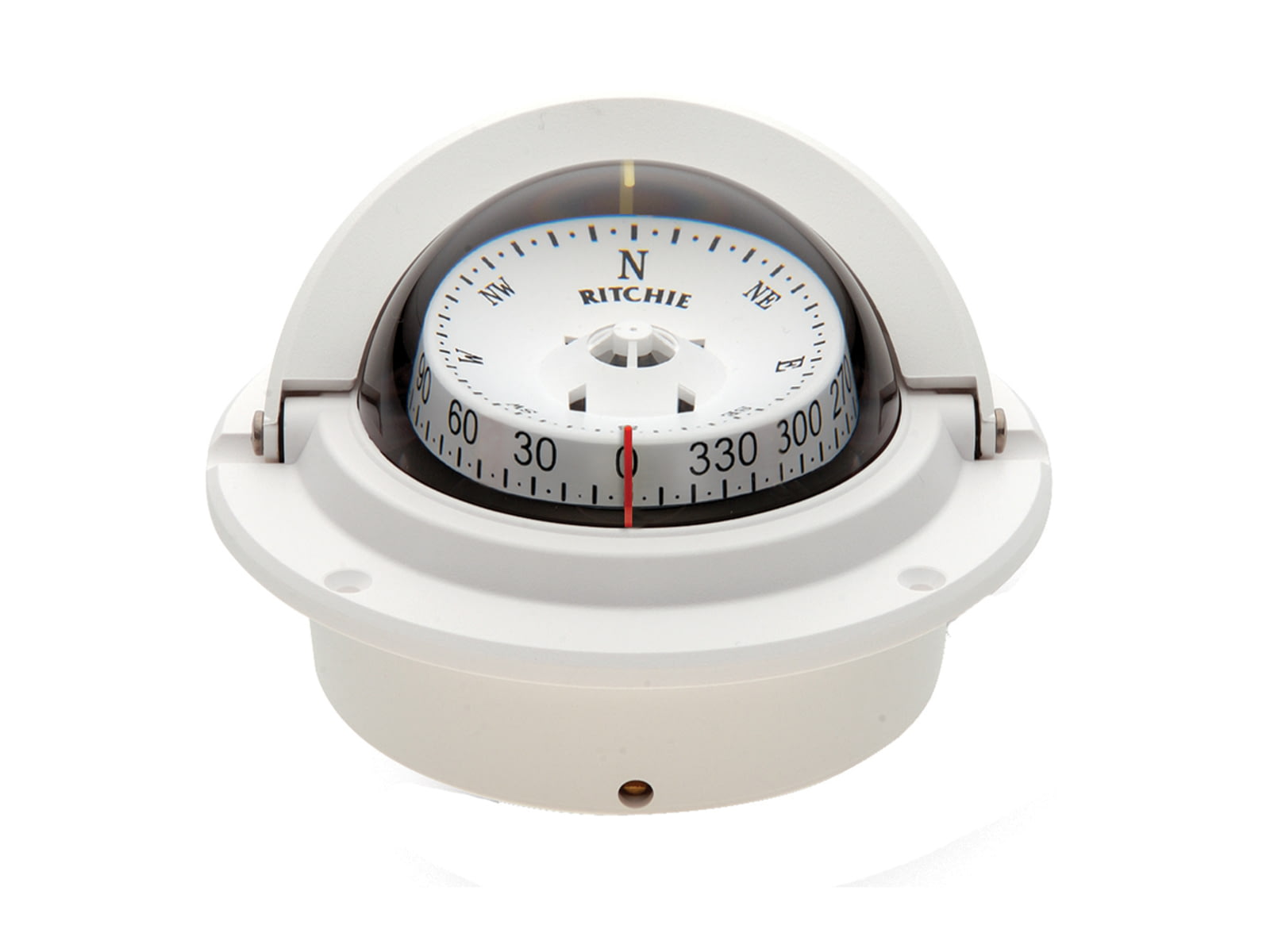 Ritchie F-83W Voyager Compass - Flush Mount - White F-83W