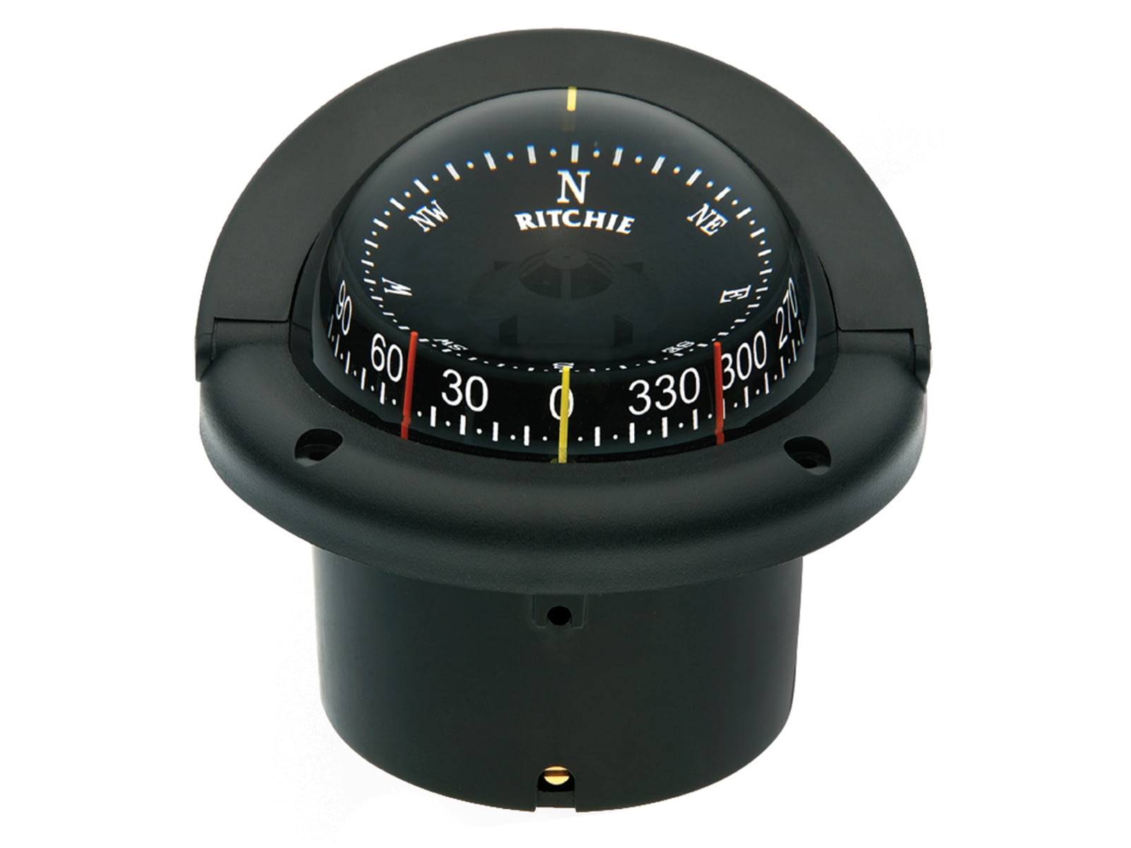 Ritchie HF-743 Helmsman Combidial Compass - Flush Mount - Black HF-743