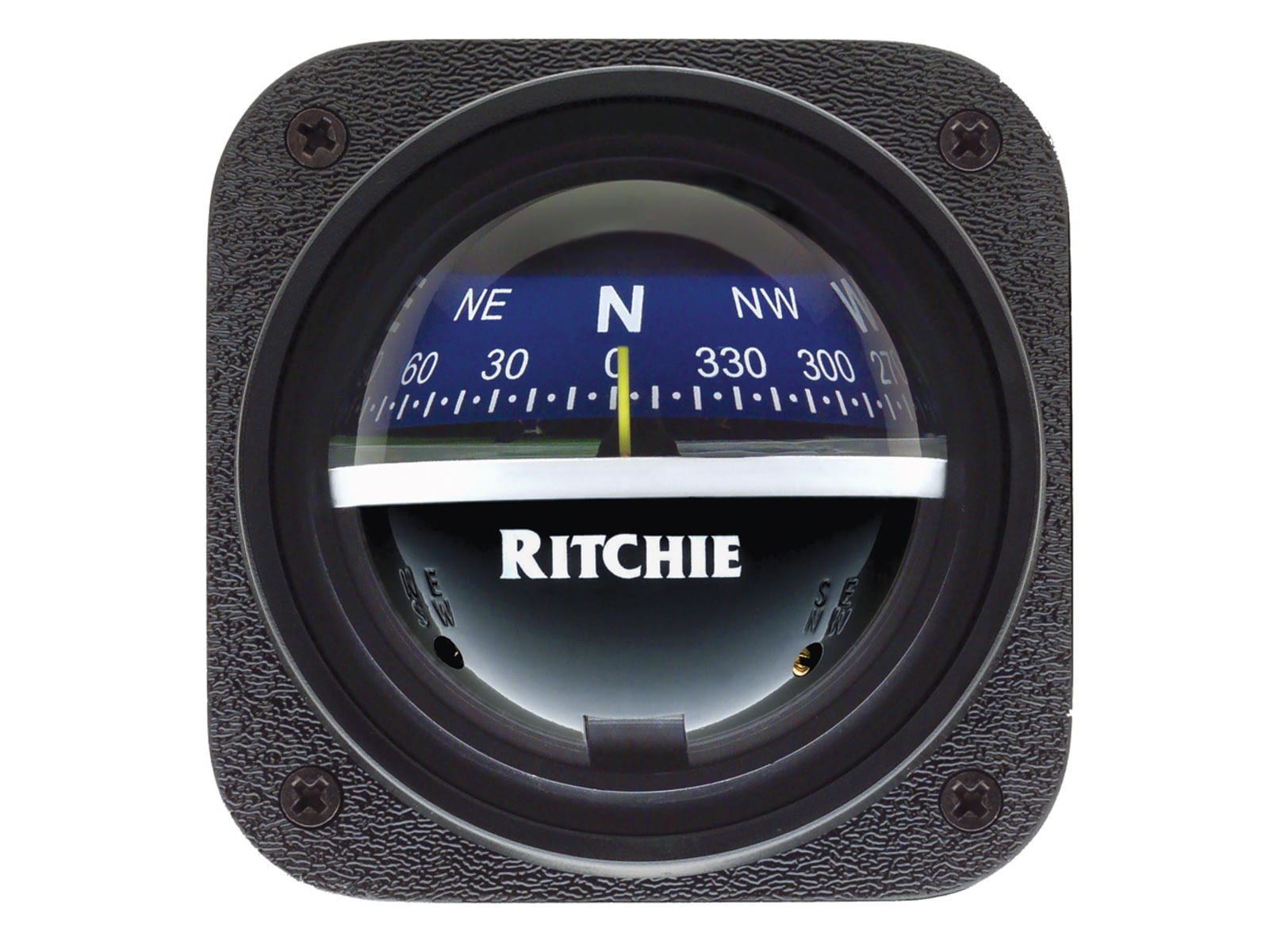Ritchie V-537B Explorer Compass - Bulkhead Mount - Blue Dial V-537B