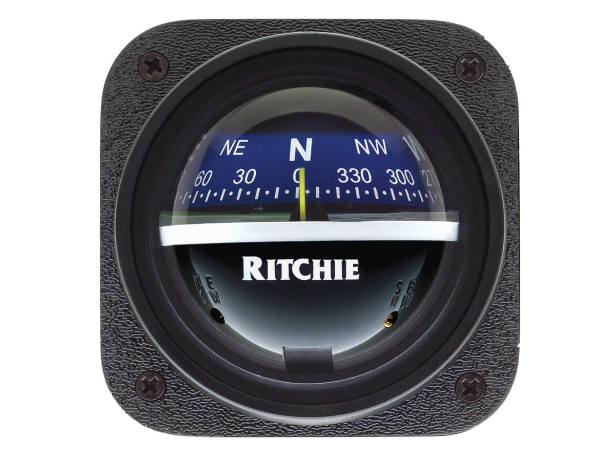 Ritchie V-537B Explorer Compass - Bulkhead Mount - Blue Dial V-537B