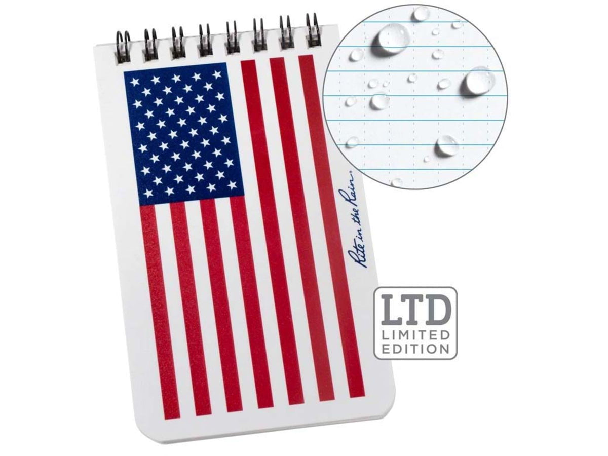 Rite in the Rain 3''x5'' Notebook Red/White/Blue Flag FLW35