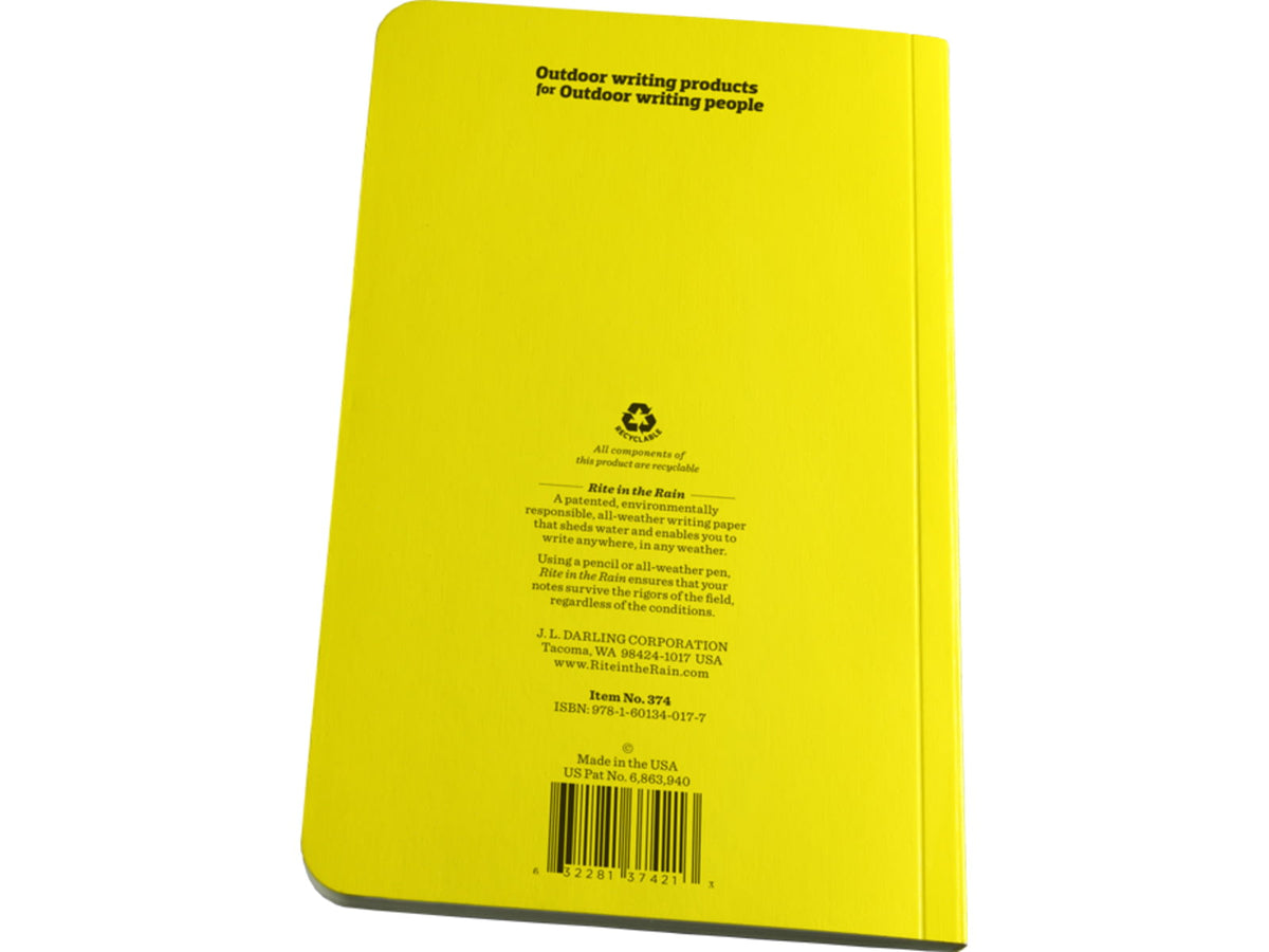 Rite In The Rain Field Flex Bound - Universal Yellow 4 5/8 X 7 1/4 374