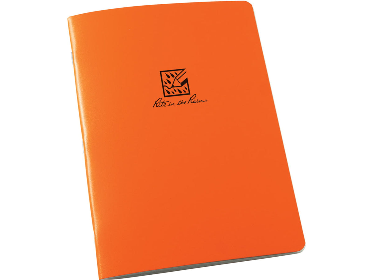 Rite in the Rain Large Stapled Notebook Orange