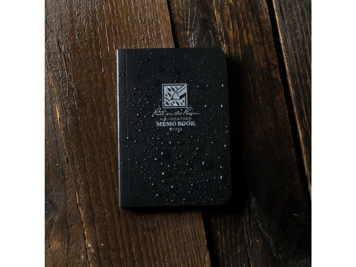 Rite in the Rain Memo Book - Black- 3.5 X 5 3.5x5 754