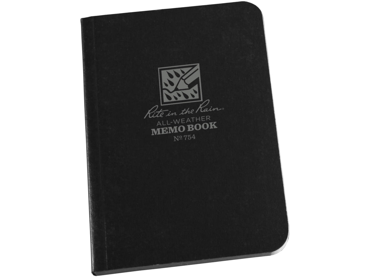 Rite in the Rain Memo Book - Black- 3.5 X 5 3.5x5 754