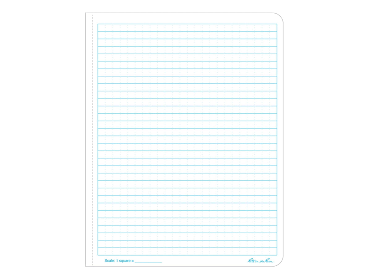 Rite in the Rain Hard-cover Notebook 6.75'' X 8.75'' Blue - 270F-LG