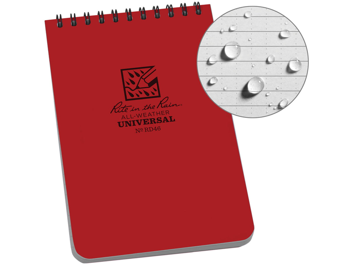 Rite in the Rain Top Spiral Red Notebook 4x6
