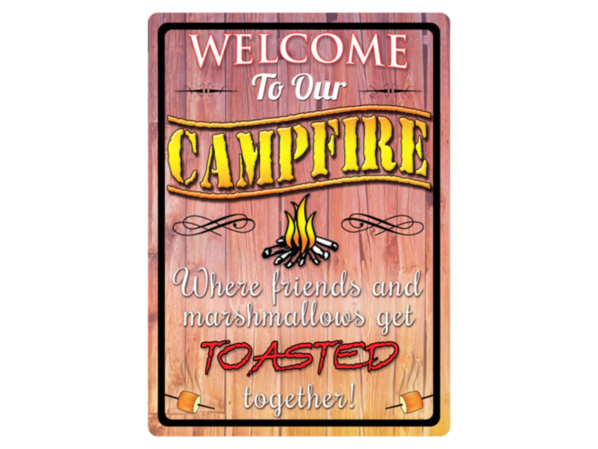 River's Edge Sign 12''x17'' ''welcome To Our Campfire''