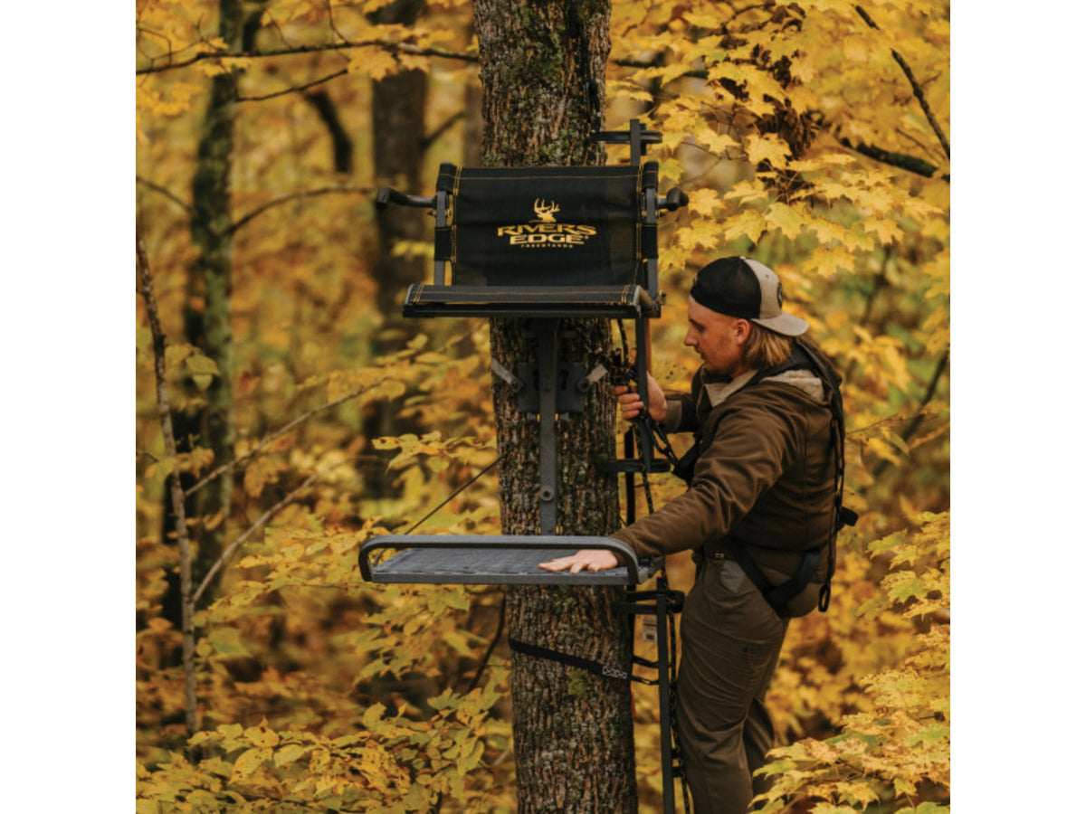 Rivers Edge Treestands Lounger - Treestand Black 1-Man RE521