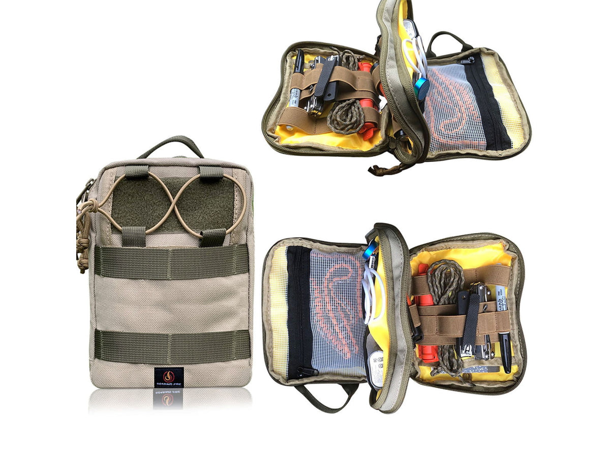 Roaring Fire Ember Pro MOLLE EDC Utility Organizer Pouch EDC Carry Pouch FDE 8.3x7.08x1.97 inch RF-Ember Pro-DT