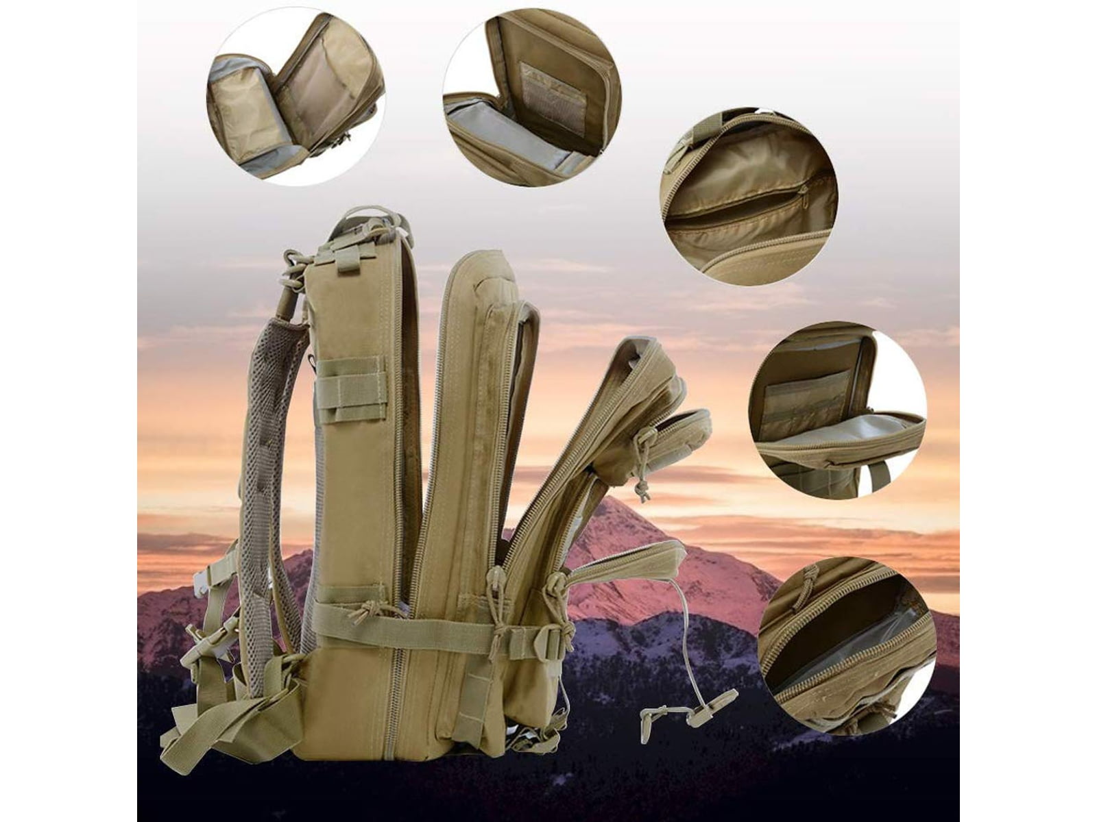 Roaring Fire Roaring Fire 30L EDC Backpack FDE 17x8.6x8 inch