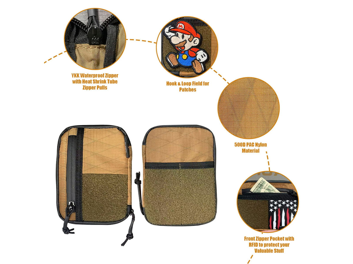 Roaring Fire Brigos Pocket Organizer Pouch Flat Dark Earth/Simply Tradition Version RF-Brigos-01