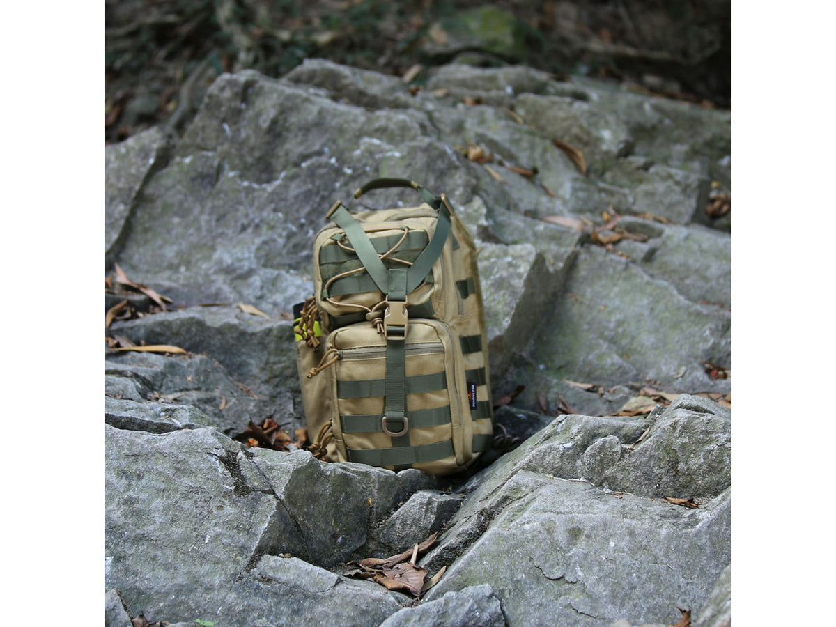 Roaring Fire Slingshot Tactical Sling Bag Concealed Carry Sling Pack FDE 14.96x9.84x7.48 inch RF-Slingpack01-DT