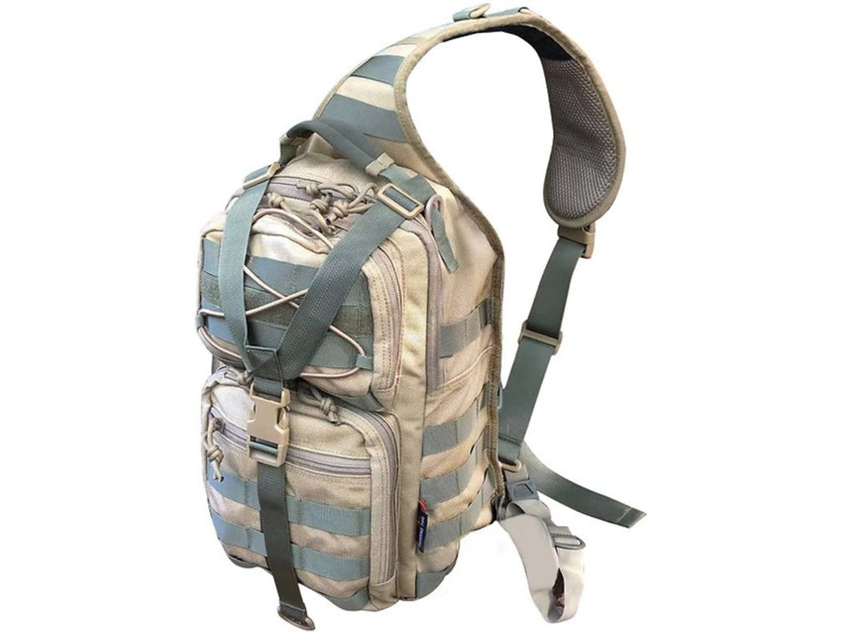 Roaring Fire Slingshot Tactical Sling Bag Concealed Carry Sling Pack FDE 14.96x9.84x7.48 inch RF-Slingpack01-DT
