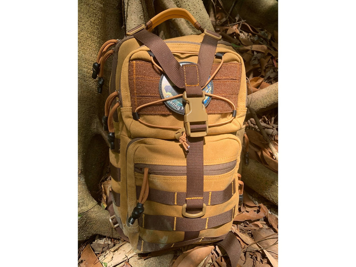 Roaring Fire Slingshot Waxed Canvas Sling Pack Brown RF-Slingshot-Waxed Canvas