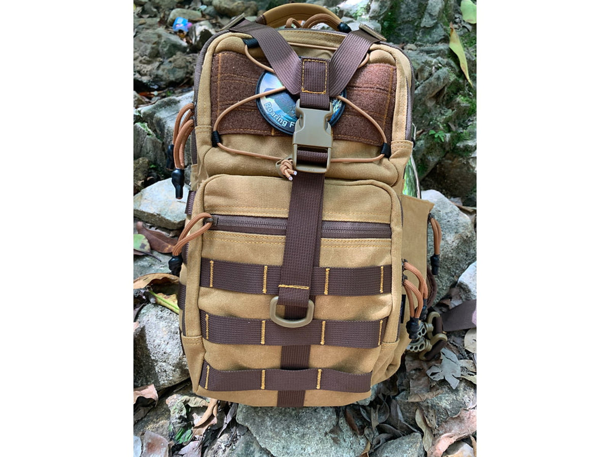 Roaring Fire Slingshot Waxed Canvas Sling Pack Brown RF-Slingshot-Waxed Canvas