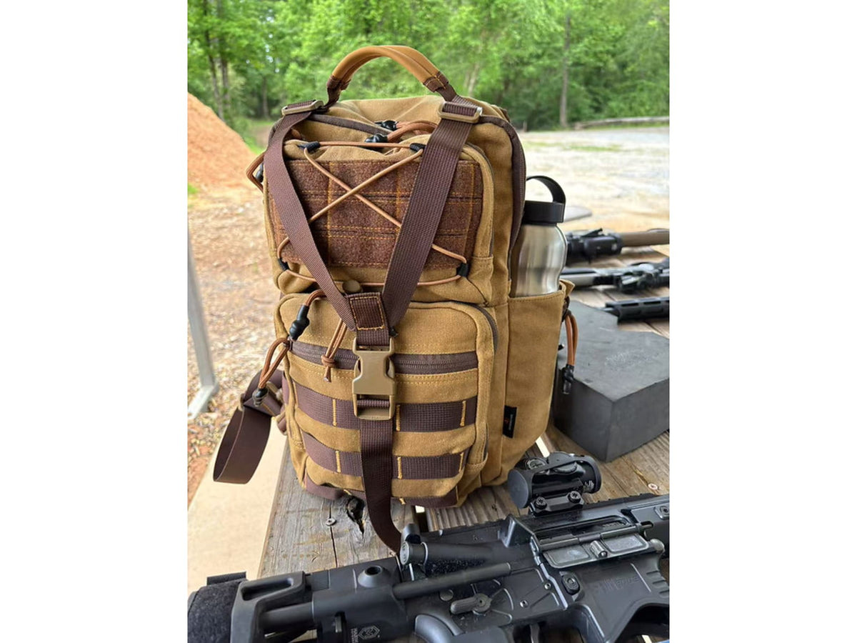 Roaring Fire Slingshot Waxed Canvas Sling Pack Brown RF-Slingshot-Waxed Canvas