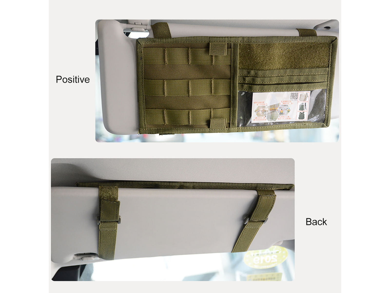 Roaring Fire Tactical Car Visor Panel Organizer FDE 6.3x11.8 inch