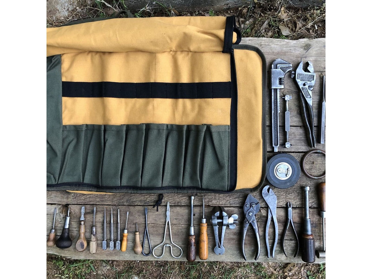 Roaring Fire The Pack Mule Versatile Double-sided Tool Roll Bag Orange 24.8x13 inch RF-TB PRO-YW
