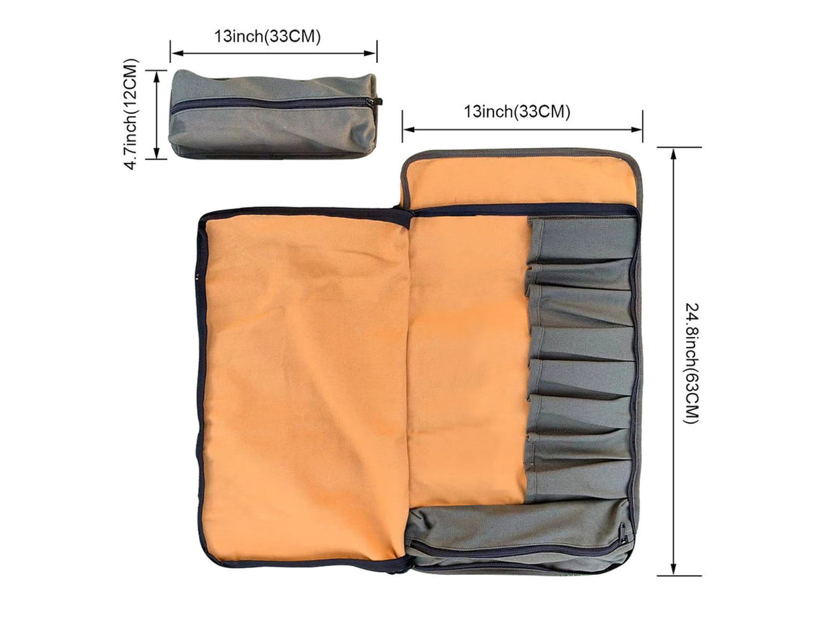 Roaring Fire The Pack Mule Versatile Double-sided Tool Roll Bag Orange 24.8x13 inch RF-TB PRO-YW