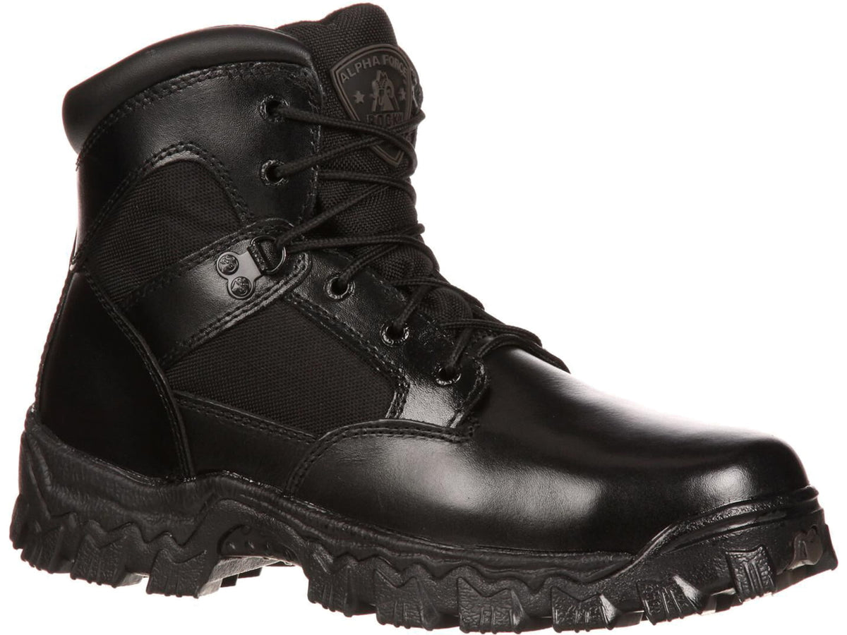 Rocky Boots Alpha Force Waterproof Public Service Boot - Men's 7 US Wide Black