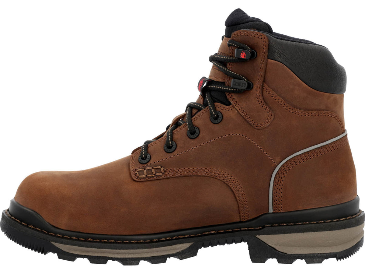 Rocky Boots Rams Horn Waterproof Composite Toe Work Boot - Men's Crazy Horse