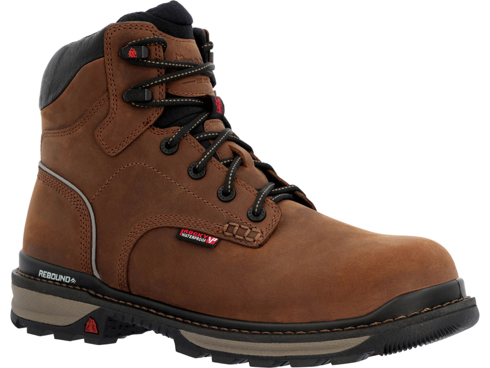 Rocky Boots Rams Horn Waterproof Composite Toe Work Boot - Men's Crazy Horse