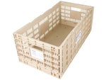 Roots & Harvest Collapsible Egg Crate Tan 25 x 13 x 10-1/4in