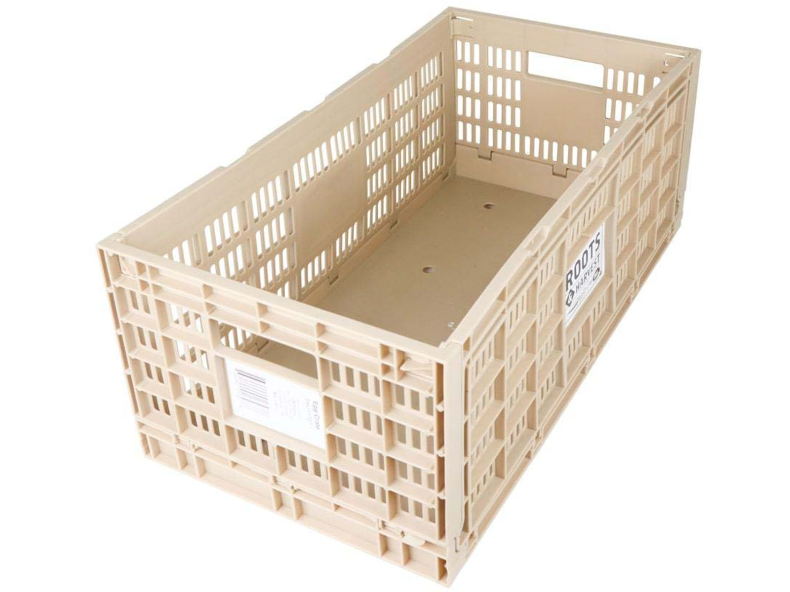 Roots & Harvest Collapsible Egg Crate Tan 25 x 13 x 10-1/4in