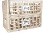 Roots & Harvest Collapsible Egg Crate Tan 25 x 13 x 10-1/4in