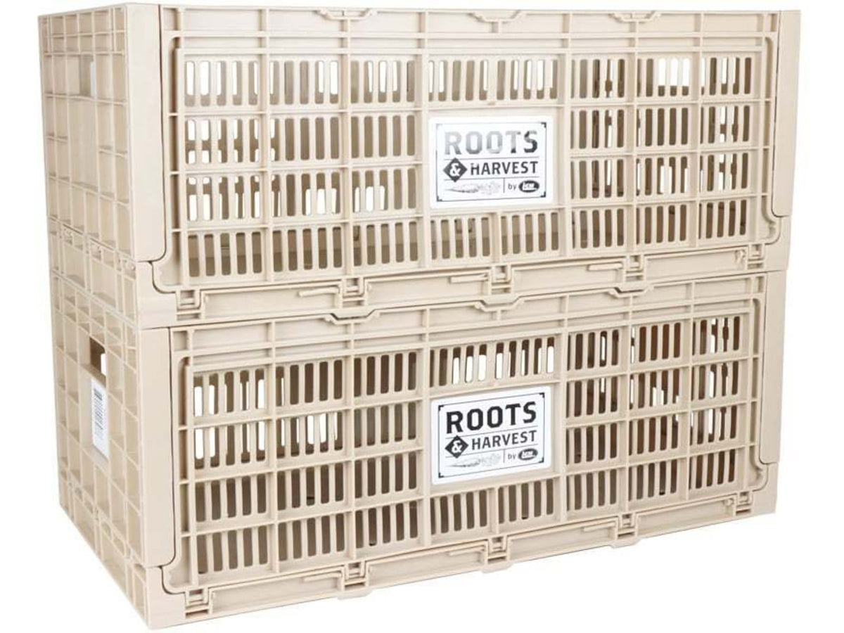 Roots & Harvest Collapsible Egg Crate Tan 25 x 13 x 10-1/4in