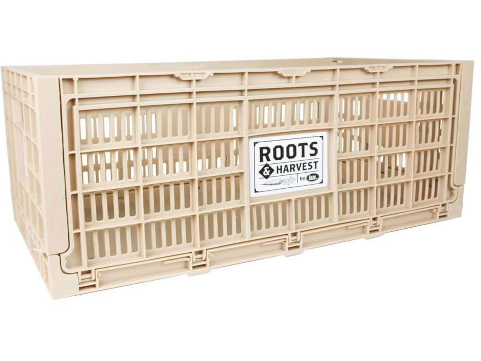 Roots & Harvest Collapsible Egg Crate Tan 25 x 13 x 10-1/4in