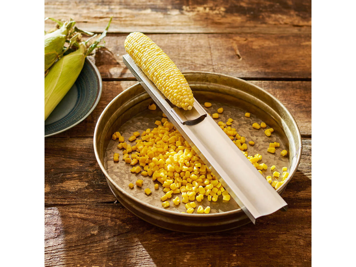 Roots & Harvest Corn Cutter & Creamer 17in Stainless Steel Small 913
