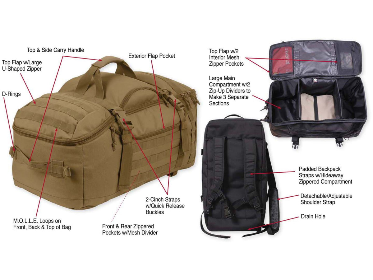 Rothco 3-In-1 Convertible Mission Bag