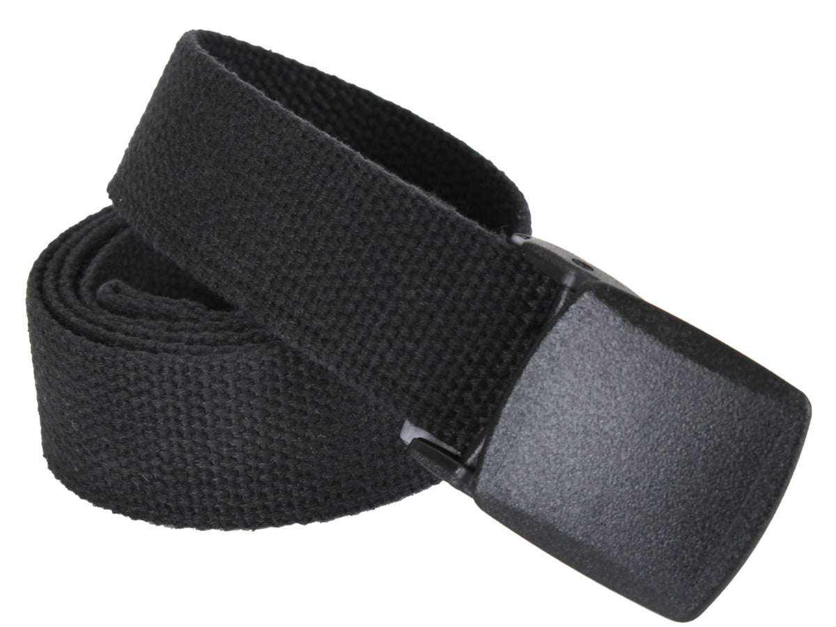 Rothco 54 Inch Military Plastic Buckle Web Belt Black 4963