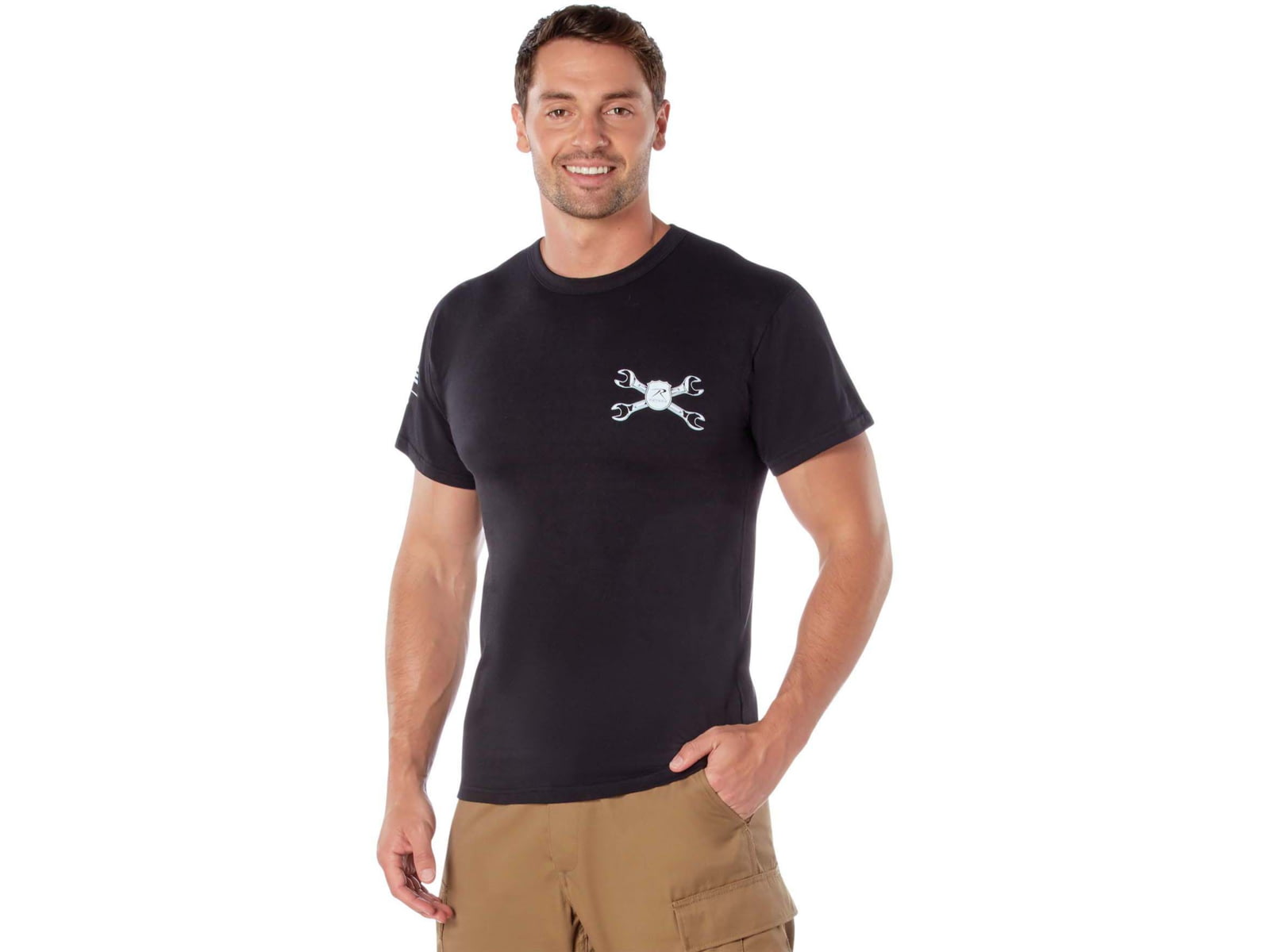 Rothco American Strength T-Shirt - Mens Black Large 18135-Black-L