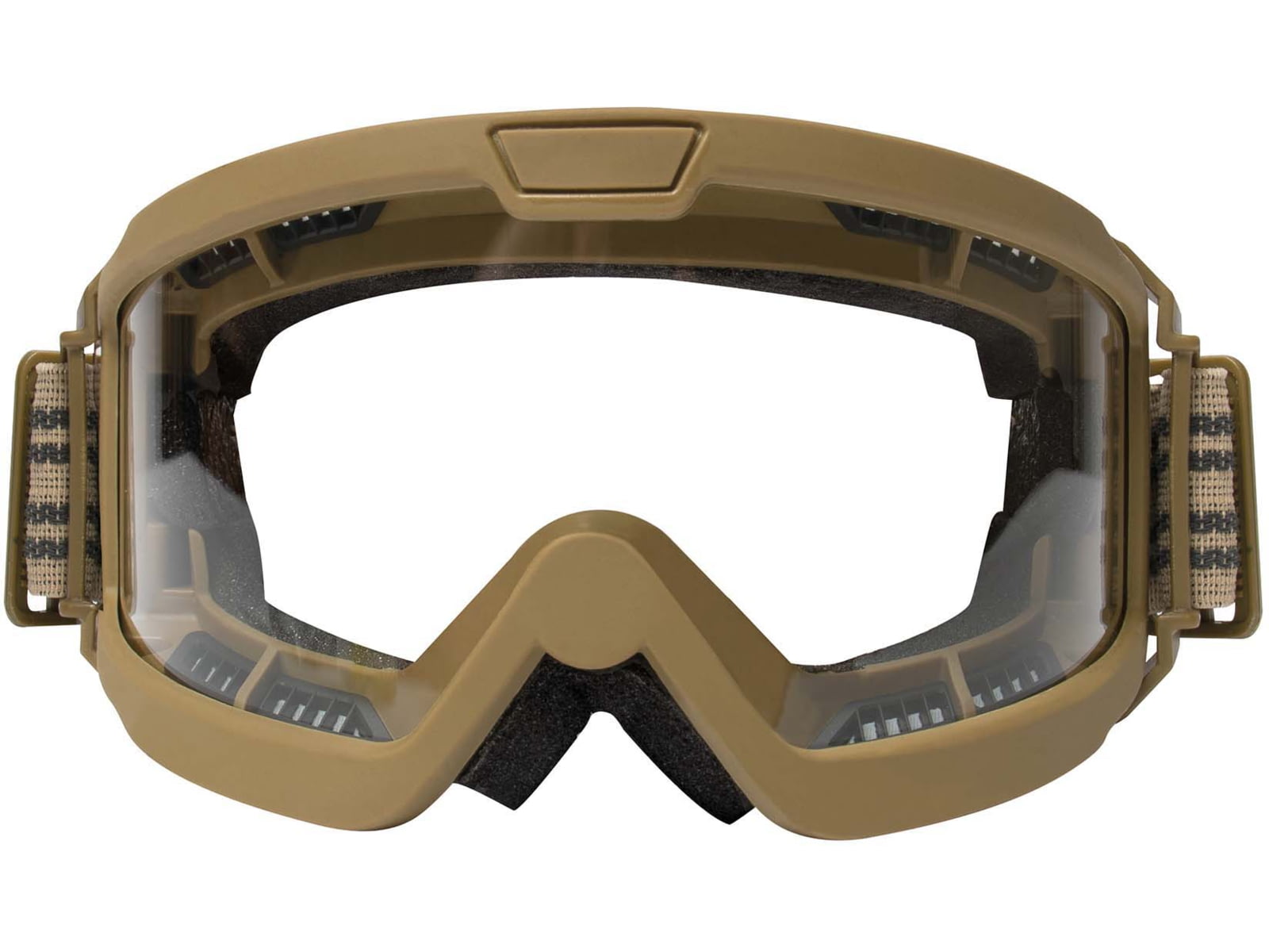Rothco ANSI Ballistic OTG Goggle System Interchangeable Smoke/Clear/Yellow Lenses Coyote Brown Frame 10738-CoyoteBrown
