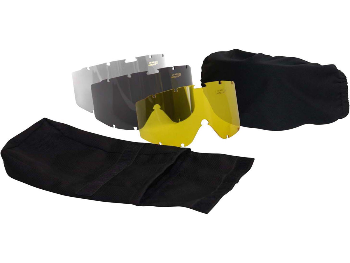 Rothco ANSI Ballistic OTG Goggle System Interchangeable Smoke/Clear/Yellow Lenses Coyote Brown Frame 10738-CoyoteBrown